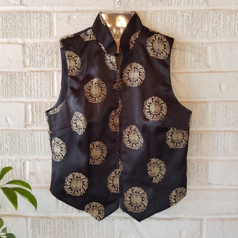 Vintage Joseph Ribkoff Vest Oriental print